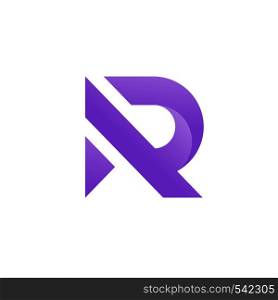 creative initial letter r bold and memorable with trend gradient color