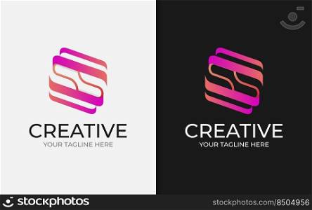 Creative Initial Letter S with Tech Style Logo Illustration. Monogram Vector Logo Illustration.