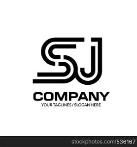 creative initial letter SJ logo design monogram logo elements