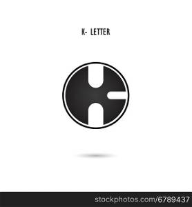 Creative K-letter icon abstract logo design.K-alphabet symbol.Corporate business and industrial logotype symbol.Vector illustration