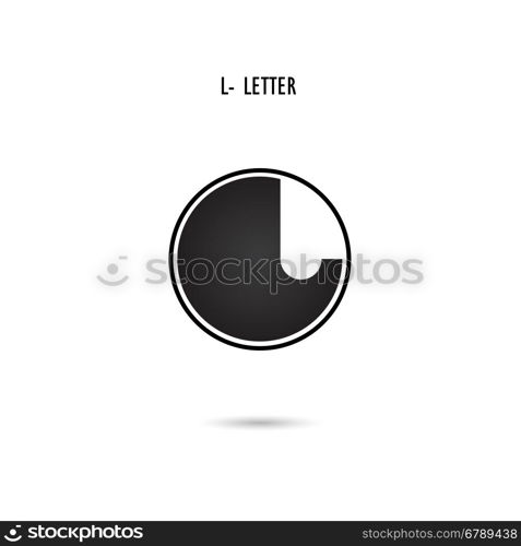 Creative L-letter icon abstract logo design.L-alphabet symbol.Corporate business and industrial logotype symbol.Vector illustration