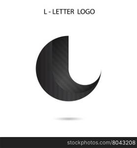 Creative L-letter icon abstract logo design.L-alphabet symbol.Vector illustration