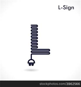 Creative L- letter icon abstract logo design vector template.Creative L- alphabet vector design.Business and education creative logotype symbol.Vector illustration