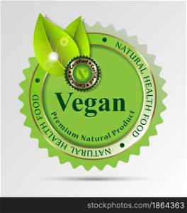 Creative label for vegan-related foods/drinks for design taks. Creative label for vegan-related foods/drinks