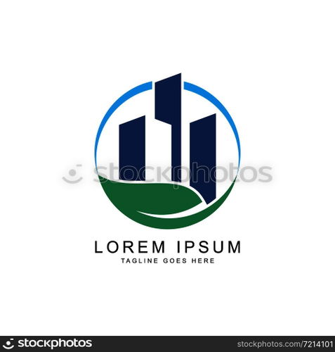 creative leaf building logo template