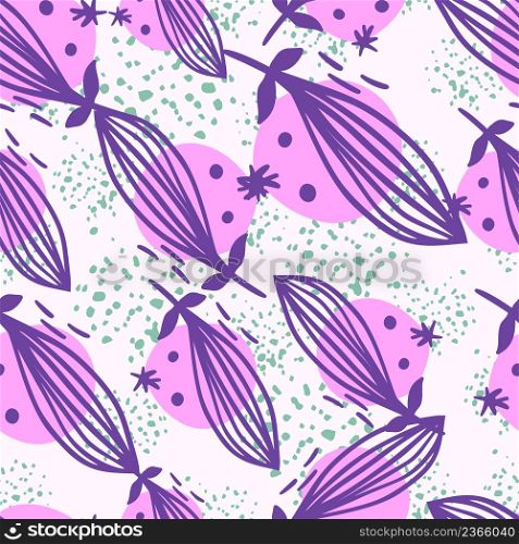 Creative leaves seamless pattern. Contemporary floral leaf wallpaper. Doodle style. Modern design for fabric, textile print, surface, wrapping, cover, greeting card. Vector illustration. Creative leaves seamless pattern. Contemporary floral leaf wallpaper.
