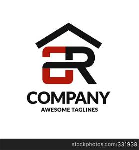 creative letter a and r with roofing on top logo vector concept element