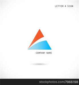 Creative letter A icon abstract logo design vector template. Corporate business and education creative logotype symbol.Vector illustration