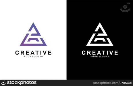 Creative letter a icon simple gradients Royalty Free Vector