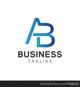 Creative letter AB logo. Abstract business logo design template