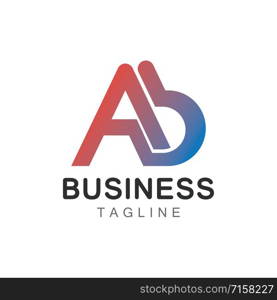 Creative letter AB logo. Abstract business logo design template