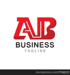 Creative letter AB logo. Abstract business logo design template