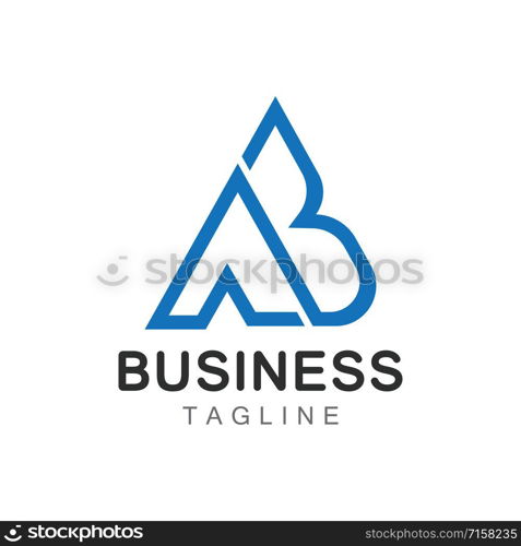 Creative letter AB logo. Abstract business logo design template