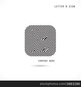 Creative letter B icon abstract logo design vector template. Corporate business and education creative logotype symbol.Vector illustration