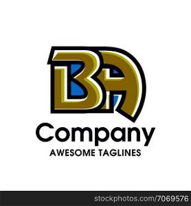 creative Letter BA logo design elements. simple letter BA letter logo,Business corporate letter BA logo design vector.
