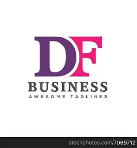 creative Letter DF logo design elements. simple letter DF letter logo,Business corporate letter DF logo design vector.