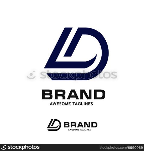 creative Letter DL logo design template
