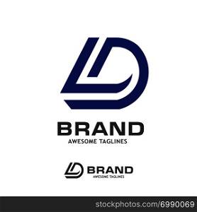 creative Letter DL logo design template