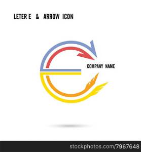 Creative letter E icon abstract logo design vector template. Corporate business and education creative logotype symbol.Vector illustration