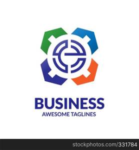 creative letter e target marketing property agent logo concept