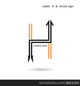 Creative letter H icon abstract logo design vector template. Corporate business and education creative logotype symbol.Vector illustration