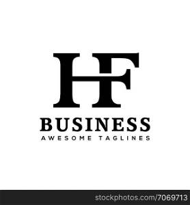 creative Letter HF logo design elements. simple letter HF letter logo,Business corporate letter HF logo design vector.