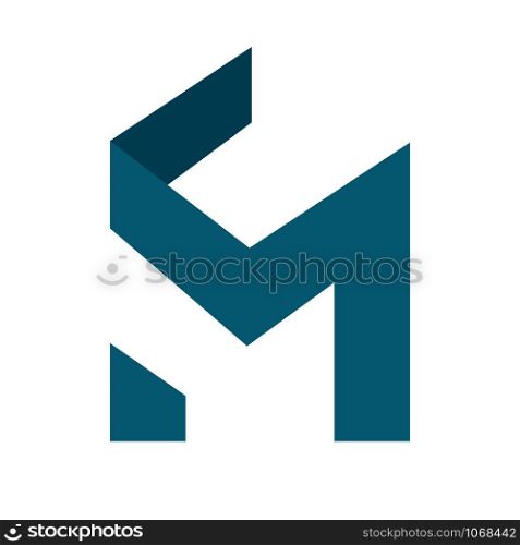 Creative letter M logo, letter M Abstract business logo design template.