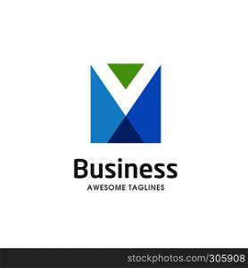 creative letter M square logo, letter M Abstract color business logo design template, best colorful letter M logo vector
