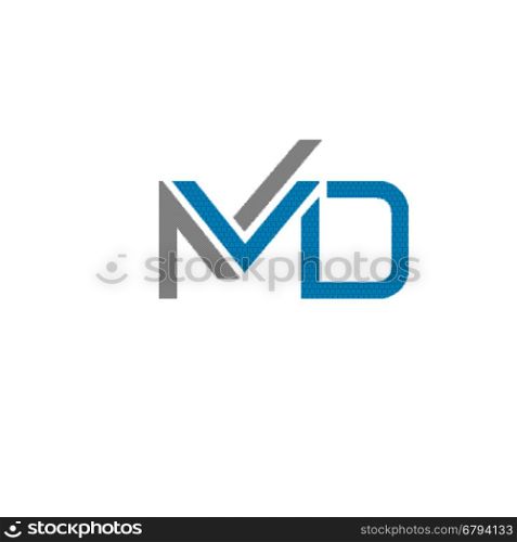 creative letter MD logo concept, innovative MD marketing logoconcept