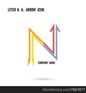 Creative letter N icon abstract logo design vector template. Corporate business and education creative logotype symbol.Vector illustration