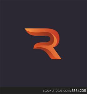 Creative letter r logo concept design vector image