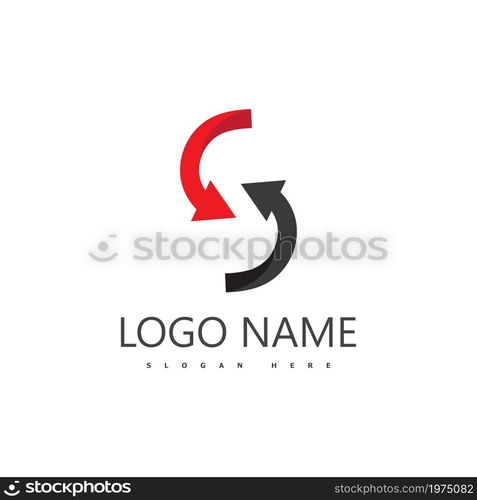 Creative letter S arrow vector designs