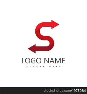 Creative letter S arrow vector designs