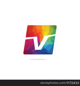 Creative letter V vector logo design.
