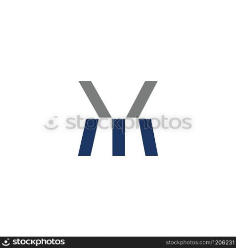 Creative letter VM vector logo design.