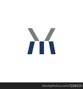 Creative letter VM vector logo design.