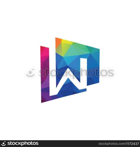 Creative letter W vector logo design.