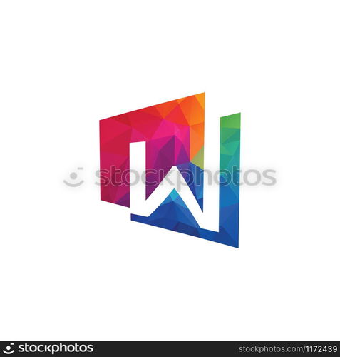 Creative letter W vector logo design.