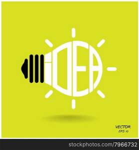 Creative light bulb, Business and ideas concepts,Vector illustration EPS10