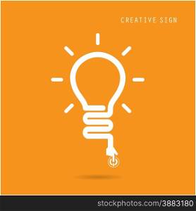 Creative light bulb concept, design for poster flyer cover brochure, business idea, education concept.vector illustration