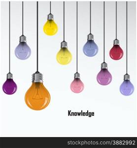Creative light bulb Idea concept background ,design for poster flyer cover brochure ,business idea ,abstract background.vector illustration