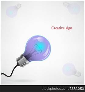 Creative light bulb Idea concept background, design for poster flyer cover brochure ,business idea ,abstract background.vector illustration