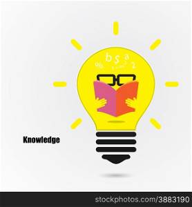 Creative light bulb idea concept background ,design for poster flyer cover brochure ,education and business idea. Vector illustration