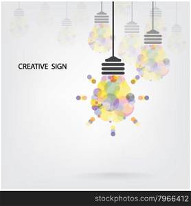 Creative light bulb Idea concept background design for poster flyer cover brochure ,business idea ,abstract background.vector illustration contains gradient mesh