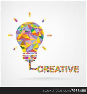 Creative light bulb Idea concept background design for poster flyer cover brochure ,business idea ,abstract background.vector illustration contains gradient mesh