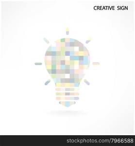Creative light bulb Idea concept background design for poster flyer cover brochure ,business idea ,abstract background.vector illustration