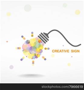 Creative light bulb Idea concept background design for poster flyer cover brochure ,business idea ,abstract background.vector illustration