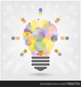 Creative light bulb Idea concept background design for poster flyer cover brochure ,business dea ,abstract background.vector illustration