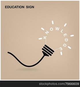 Creative light bulb Idea concept background design layout for poster flyer cover brochure,education sign