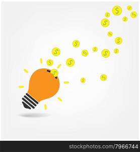creative light bulb,saving sign,ideas concepts,business background.vector illustration&#xA;
